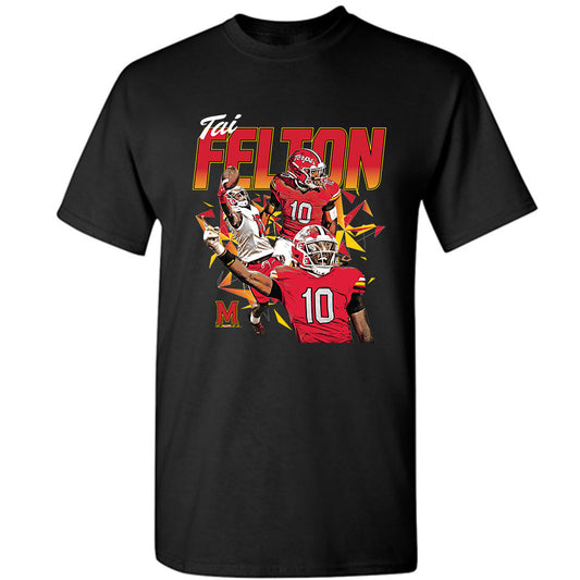 Maryland - NCAA Football : Tai Felton - T-Shirt Player Collage