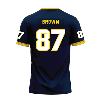 Toledo - NCAA Football : Javon Brown - Blue Premium Football Jersey-1
