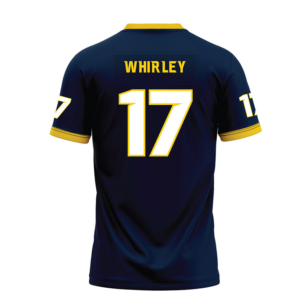 Toledo - NCAA Football : Trey Whirley - Blue Premium Football Jersey-1