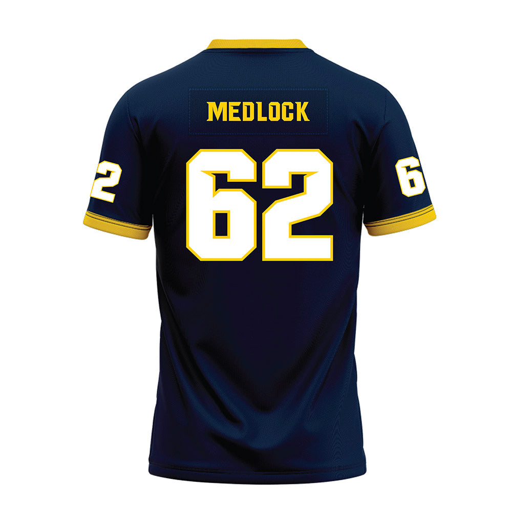 Toledo - NCAA Football : Christian Medlock - Blue Premium Football Jersey-1