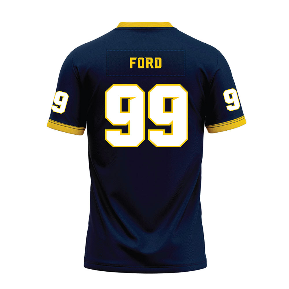 Toledo - NCAA Football : Travion Ford - Blue Premium Football Jersey-1