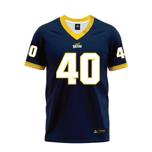 Toledo - NCAA Football : James Roe - Blue Premium Football Jersey-0