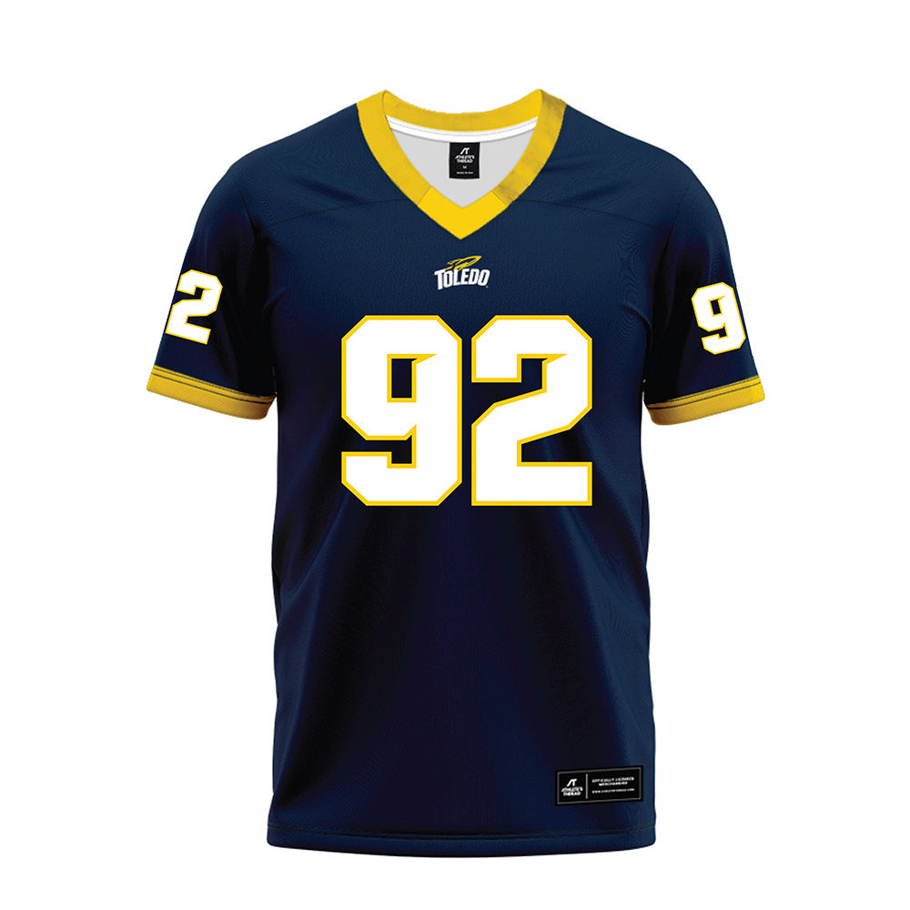 Toledo - NCAA Football : Thomas Huss - Blue Premium Football Jersey-0