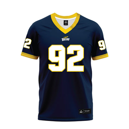 Toledo - NCAA Football : Thomas Huss - Blue Premium Football Jersey-0