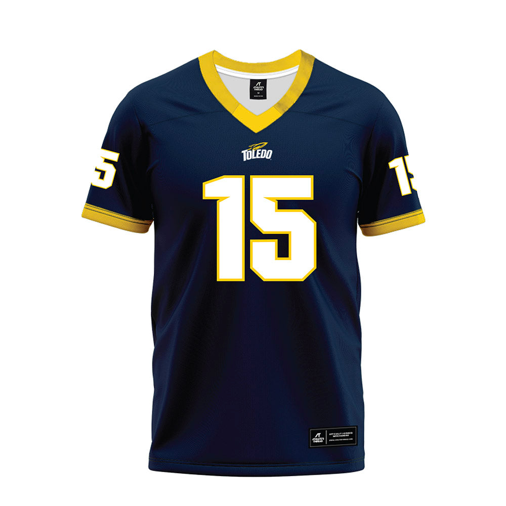 Toledo - NCAA Football : Jediyah Willoughby - Blue Premium Football Jersey-0
