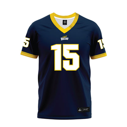 Toledo - NCAA Football : Jediyah Willoughby - Blue Premium Football Jersey-0