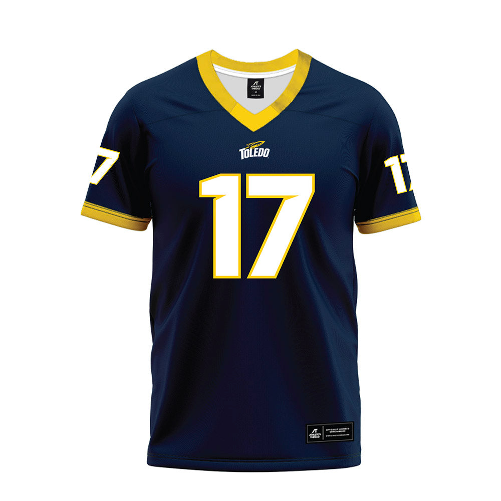 Toledo - NCAA Football : Trey Whirley - Blue Premium Football Jersey-0