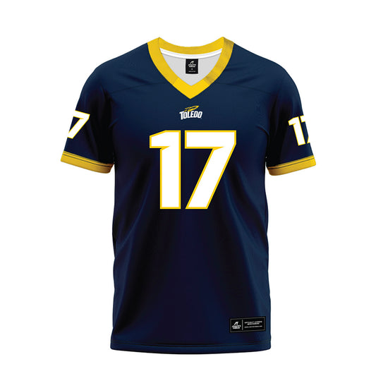 Toledo - NCAA Football : Trey Whirley - Blue Premium Football Jersey-0