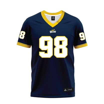 Toledo - NCAA Football : Carlos Hazelwood - Blue Premium Football Jersey