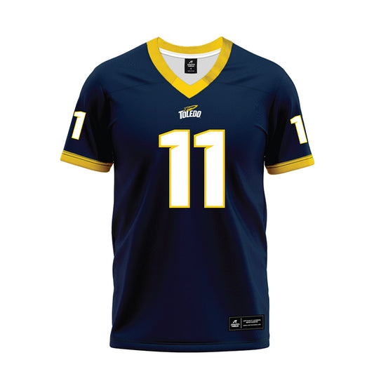 Toledo - NCAA Football : Walter Moses - Blue Premium Football Jersey-0