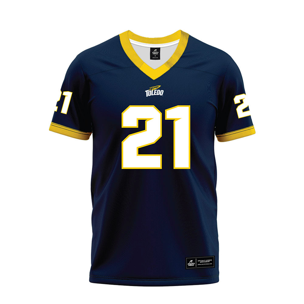 Toledo - NCAA Football : Braedyn Moore - Blue Premium Football Jersey-0