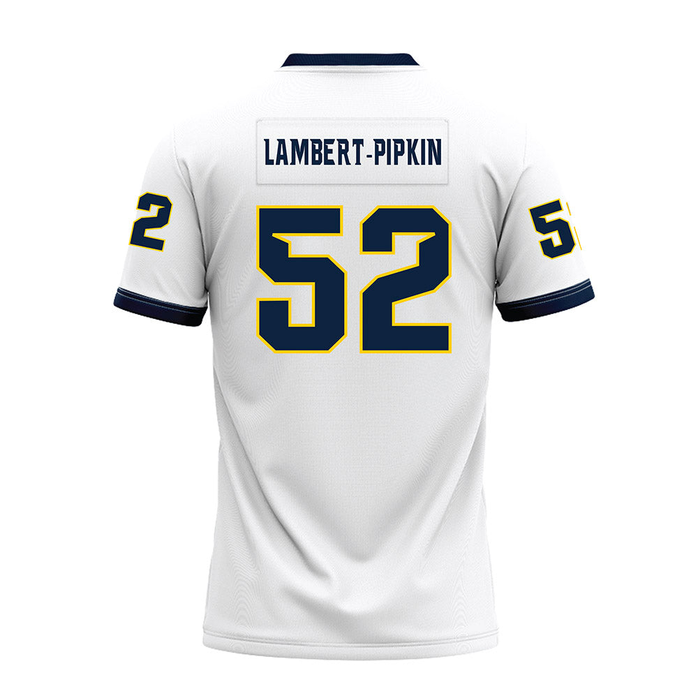Toledo - NCAA Football : Lucas Lambert-Pipkin - White Premium Football Jersey-1