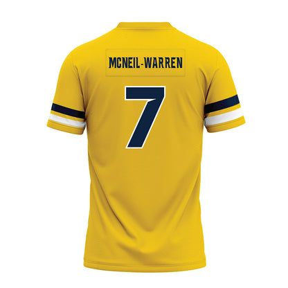 Toledo - NCAA Football : Emmanuel McNeil-Warren - Gold Premium Football Jersey-1