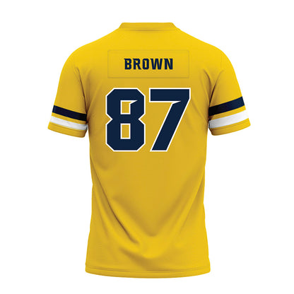 Toledo - NCAA Football : Javon Brown - Gold Premium Football Jersey