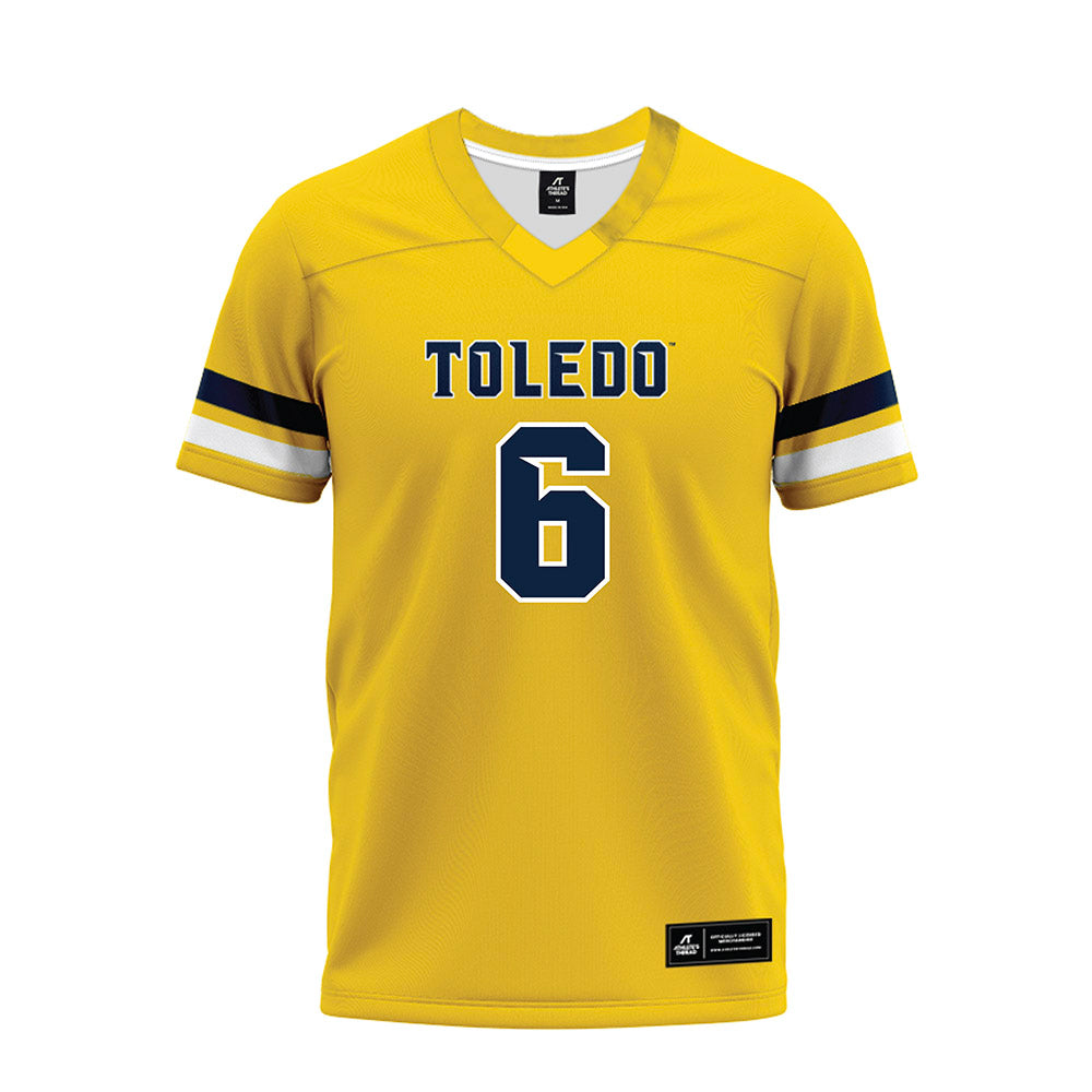 Toledo - NCAA Football : John Alan Richter - Gold Premium Football Jersey-0