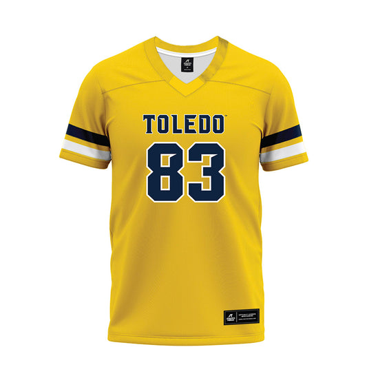 Toledo - NCAA Football : Omar Mims Jr - Gold Premium Football Jersey-0