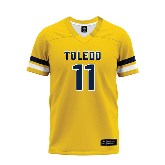 Toledo - NCAA Football : Ryder Treadway - Gold Premium Football Jersey-0