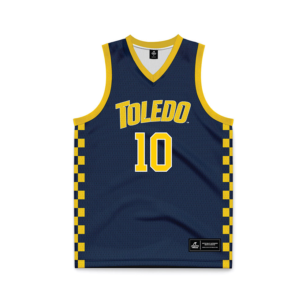 Toledo - NCAA Men's Basketball : Chris Riddle - Blue Basketball Jersey-0