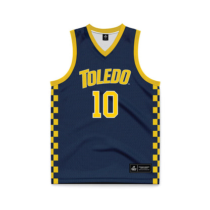 Toledo - NCAA Men's Basketball : Chris Riddle - Blue Basketball Jersey-0