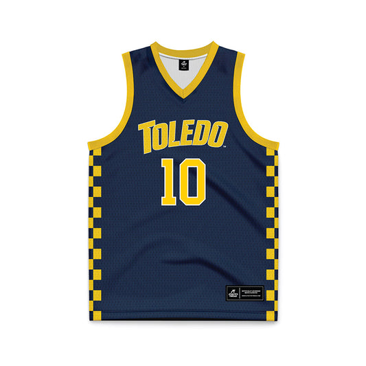 Toledo - NCAA Men's Basketball : Chris Riddle - Blue Basketball Jersey-0