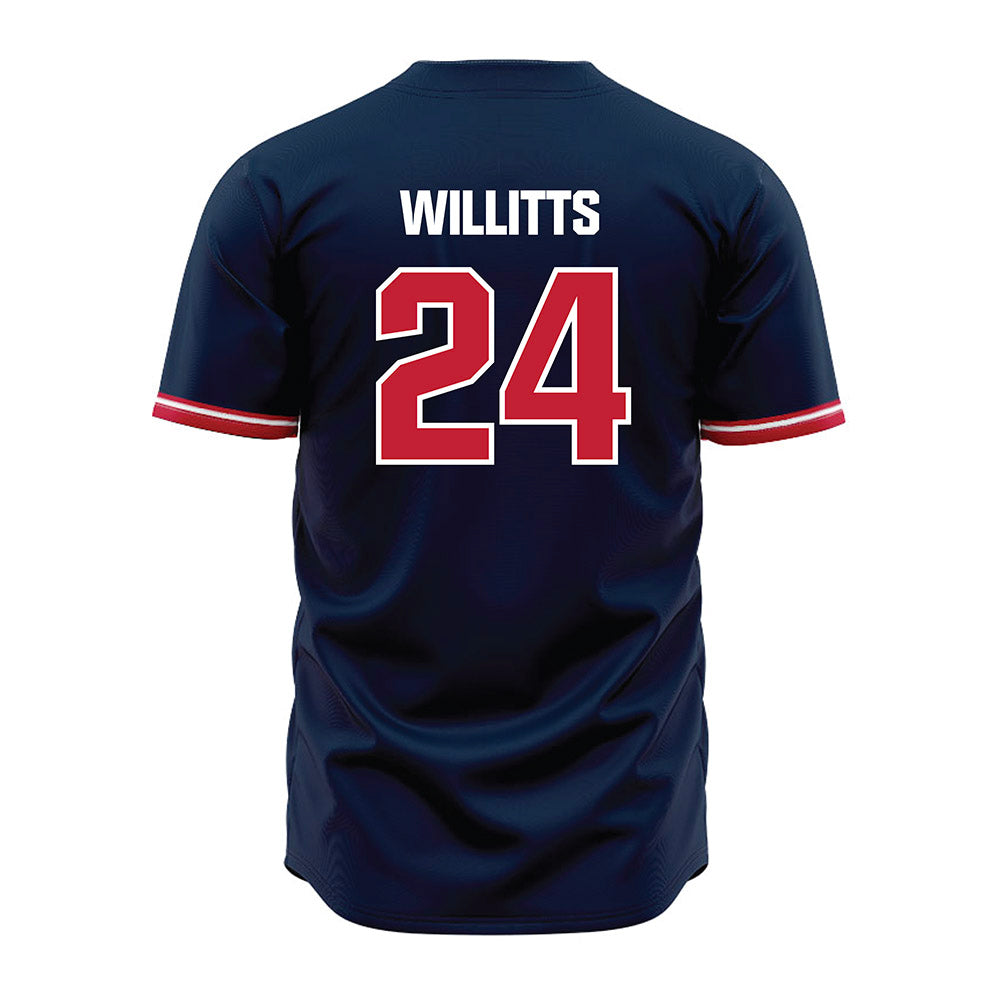 Richmond - NCAA Baseball : Josh Willitts - Blue Jersey-1