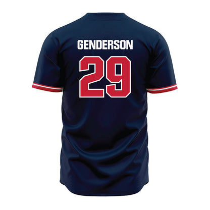 Richmond - NCAA Baseball : Max Genderson - Blue Jersey-1
