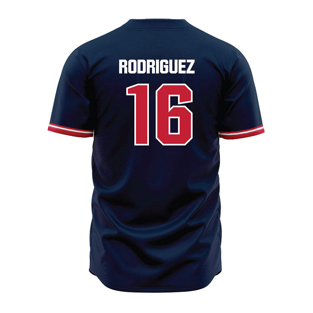Richmond - NCAA Baseball : Esteban Rodriguez - Blue Jersey-1