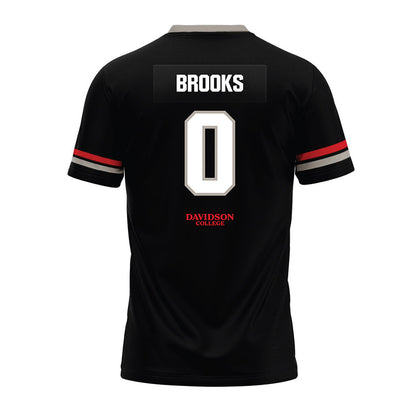 Davidson - NCAA Football : Hunter Brooks - 2024 Black Premium Football Jersey-1