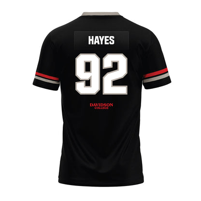 Davidson - NCAA Football : Christian Hayes - 2024 Black Premium Football Jersey-1