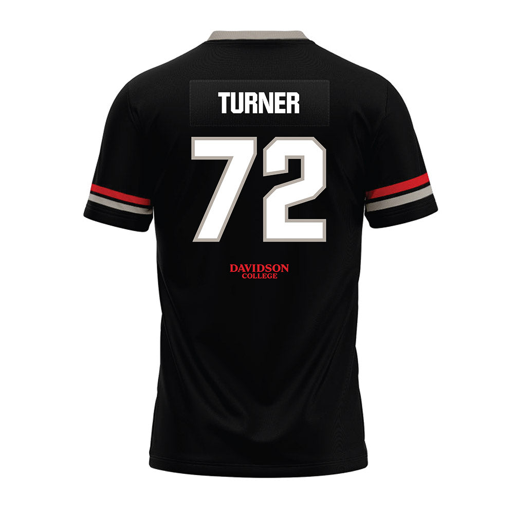 Davidson - NCAA Football : Liam Turner - 2024 Black Premium Football Jersey