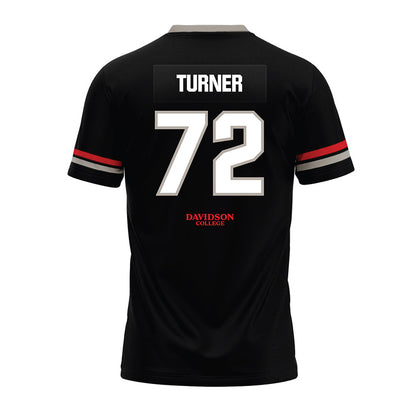 Davidson - NCAA Football : Liam Turner - 2024 Black Premium Football Jersey