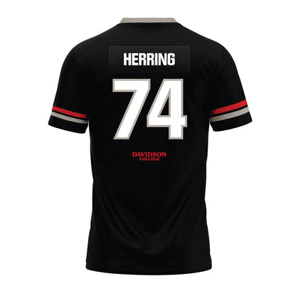 Davidson - NCAA Football : Kyler Herring - 2024 Black Premium Football Jersey-1