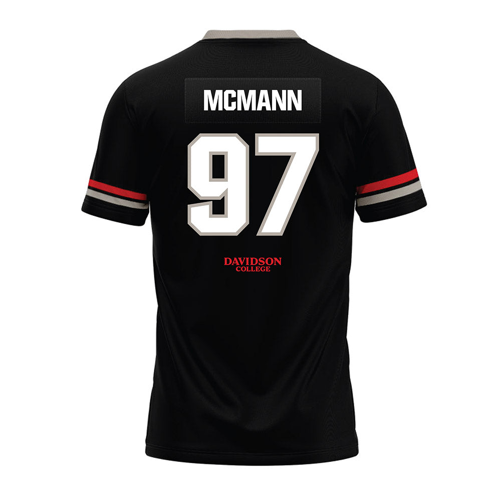 Davidson - NCAA Football : Liam McMann - 2024 Black Premium Football Jersey-1