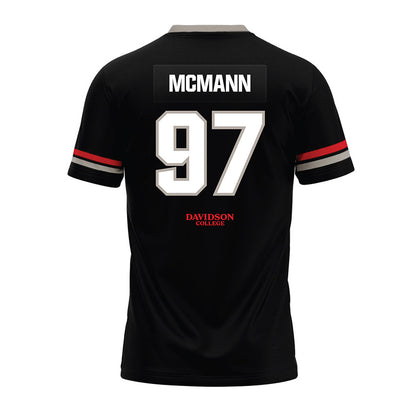Davidson - NCAA Football : Liam McMann - 2024 Black Premium Football Jersey-1