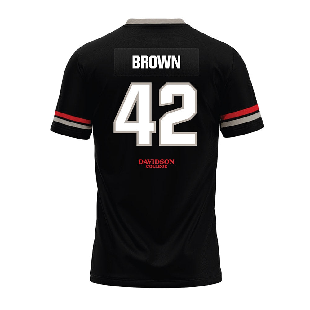 Davidson - NCAA Football : Dallas Brown - 2024 Black Premium Football Jersey