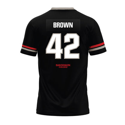 Davidson - NCAA Football : Dallas Brown - 2024 Black Premium Football Jersey