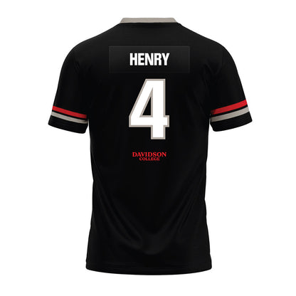 Davidson - NCAA Football : Tahir Henry - 2024 Black Premium Football Jersey