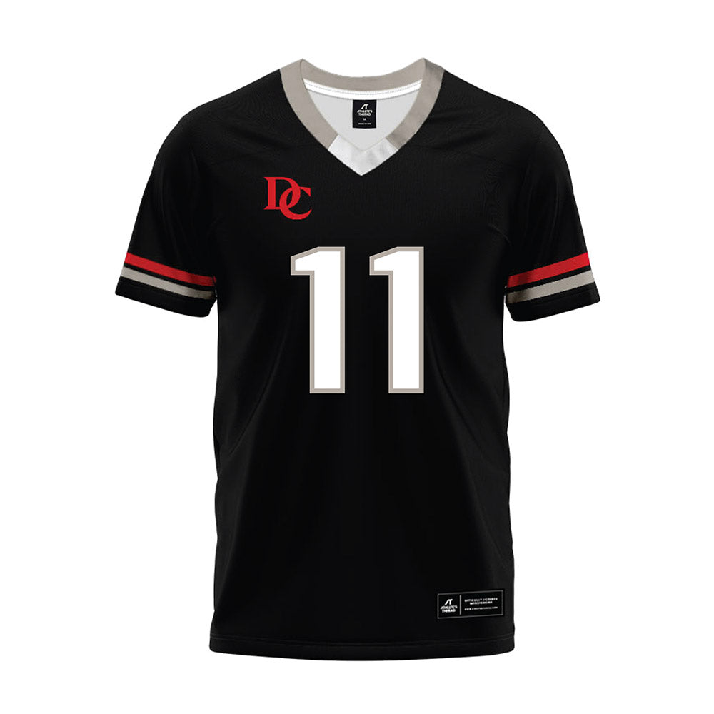 Davidson - NCAA Football : Tre Johnson - 2024 Black Premium Football Jersey-0