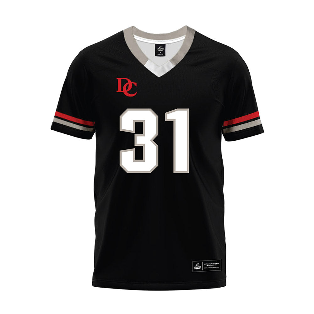 Davidson - NCAA Football : Michael Leonard - 2024 Black Premium Football Jersey