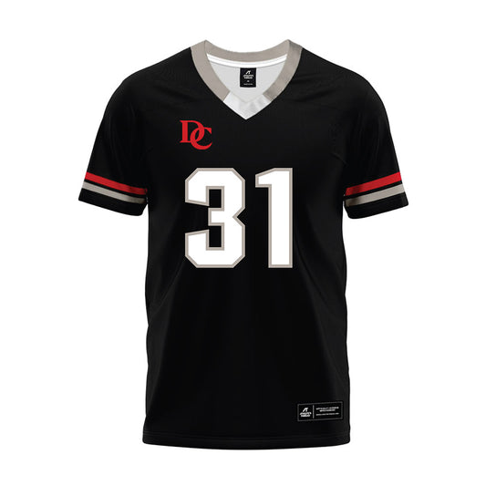 Davidson - NCAA Football : Michael Leonard - 2024 Black Premium Football Jersey