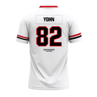 Davidson - NCAA Football : Gavin Yohn - 2024 White Premium Football Jersey