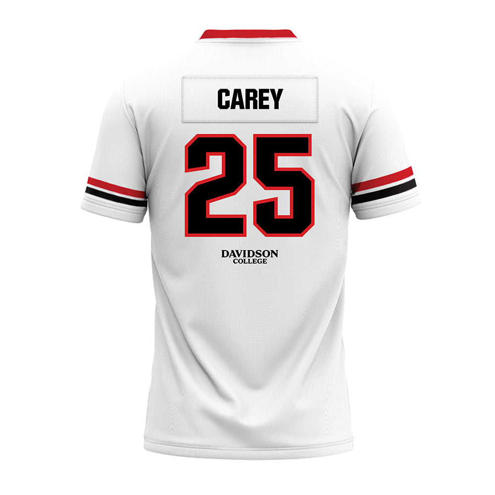 Davidson - NCAA Football : Aaron Carey - 2024 White Premium Football Jersey