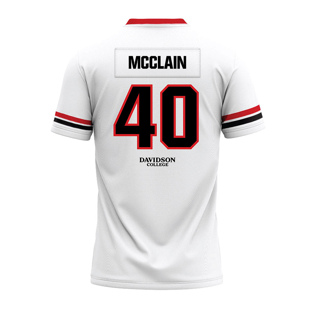 Davidson - NCAA Football : Carius McClain - 2024 White Premium Football Jersey