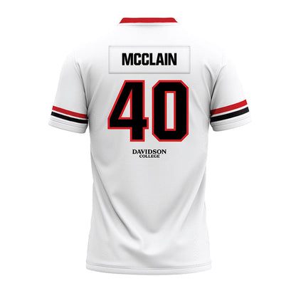 Davidson - NCAA Football : Carius McClain - 2024 White Premium Football Jersey