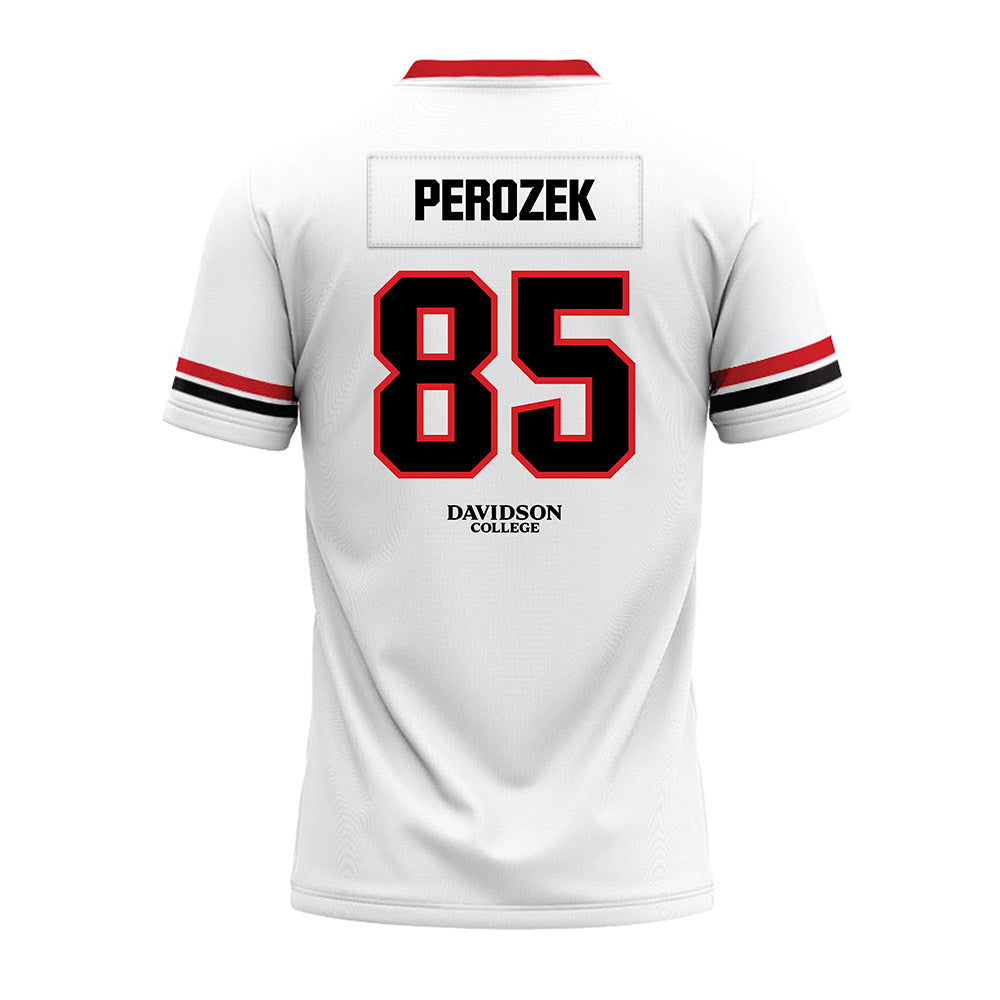 Davidson - NCAA Football : Jack Perozek - 2024 White Premium Football Jersey-1