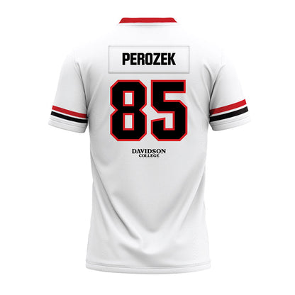 Davidson - NCAA Football : Jack Perozek - 2024 White Premium Football Jersey-1