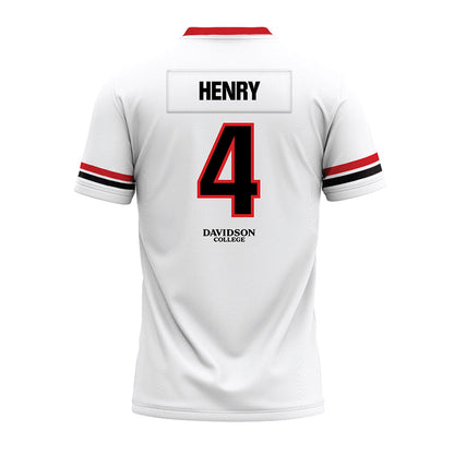 Davidson - NCAA Football : Tahir Henry - 2024 White Premium Football Jersey