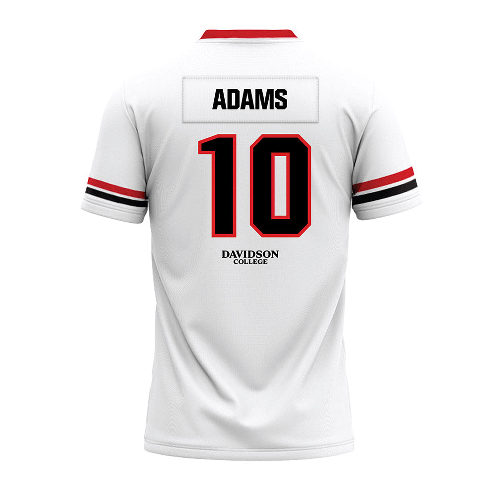 Davidson - NCAA Football : AJ Adams - 2024 White Premium Football Jersey