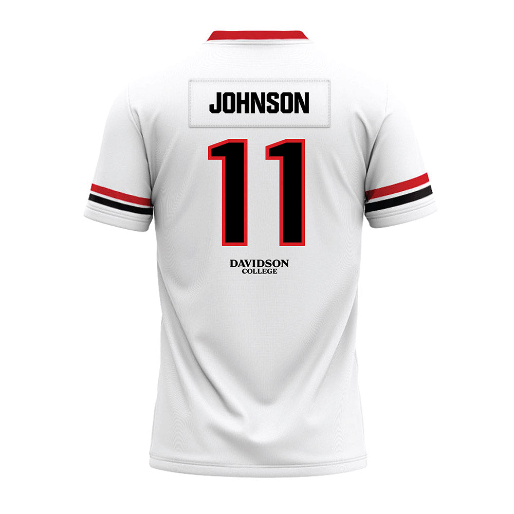 Davidson - NCAA Football : Tre Johnson - 2024 White Premium Football Jersey-1