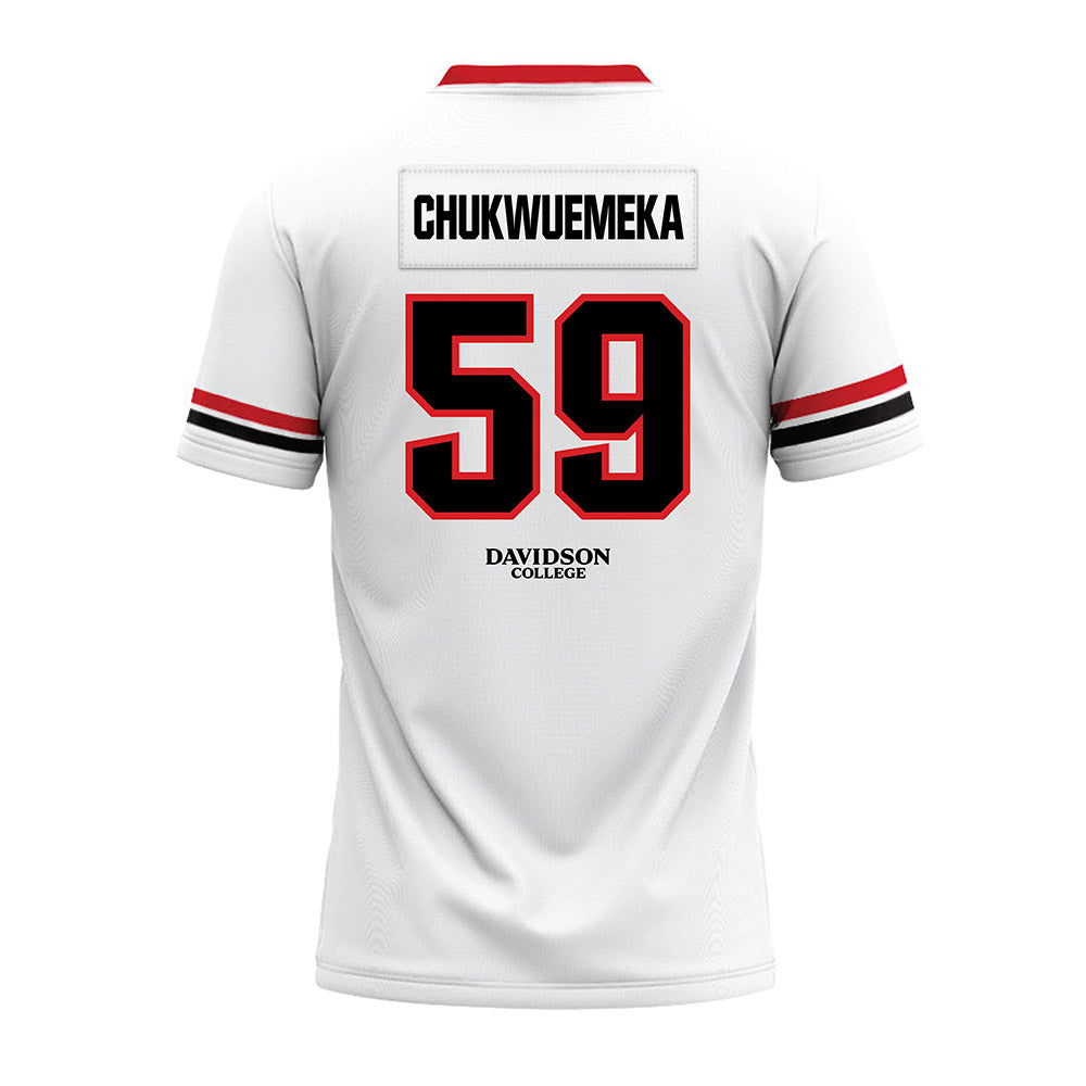 Davidson - NCAA Football : Danzel Chukwuemeka - 2024 White Premium Football Jersey-1
